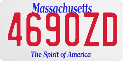 MA license plate 4690ZD