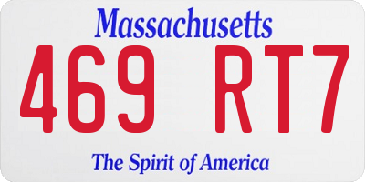 MA license plate 469RT7