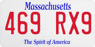 MA license plate 469RX9