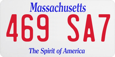 MA license plate 469SA7