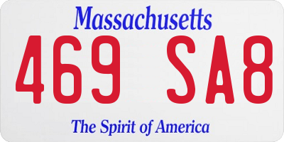 MA license plate 469SA8