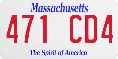 MA license plate 471CD4