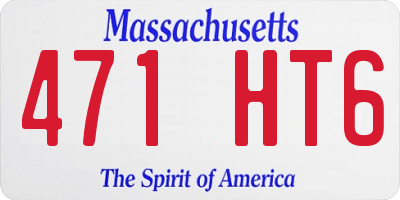 MA license plate 471HT6