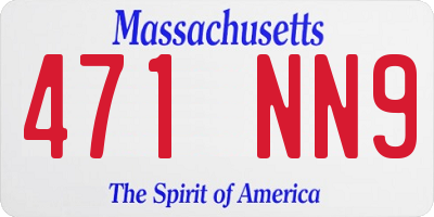 MA license plate 471NN9