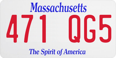 MA license plate 471QG5