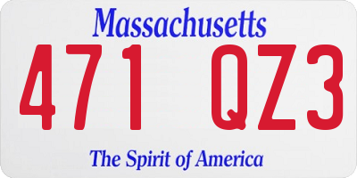 MA license plate 471QZ3