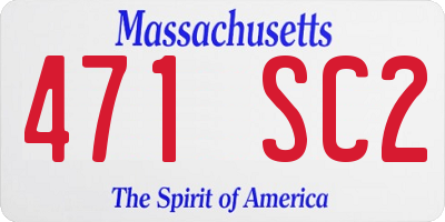 MA license plate 471SC2