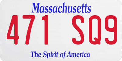 MA license plate 471SQ9
