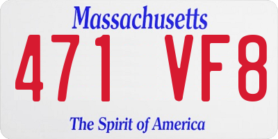 MA license plate 471VF8