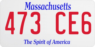 MA license plate 473CE6