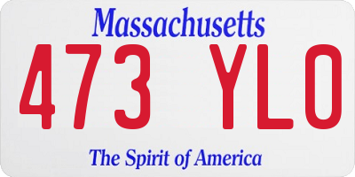 MA license plate 473YL0
