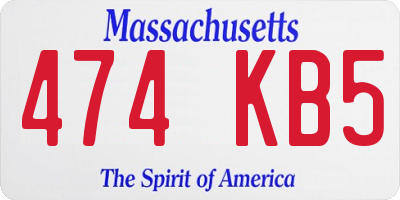 MA license plate 474KB5