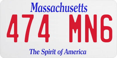 MA license plate 474MN6