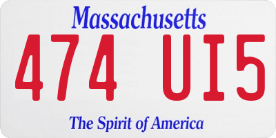 MA license plate 474UI5