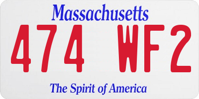 MA license plate 474WF2