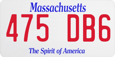 MA license plate 475DB6