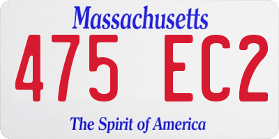 MA license plate 475EC2