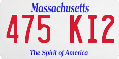 MA license plate 475KI2
