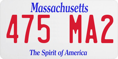 MA license plate 475MA2