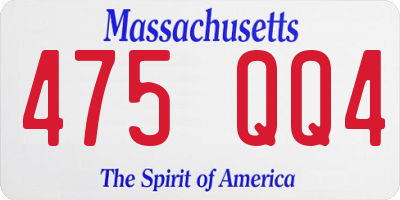 MA license plate 475QQ4