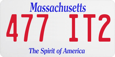 MA license plate 477IT2