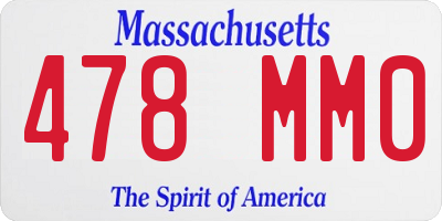 MA license plate 478MM0