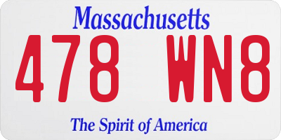 MA license plate 478WN8