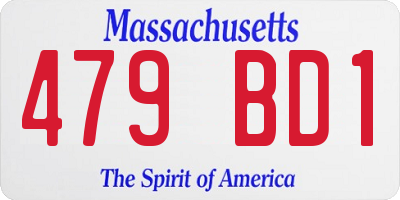 MA license plate 479BD1