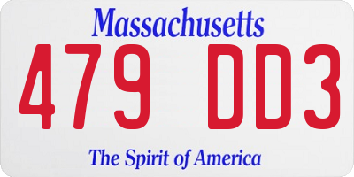 MA license plate 479DD3