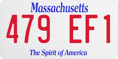 MA license plate 479EF1