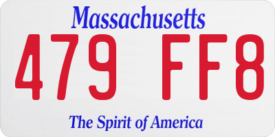 MA license plate 479FF8