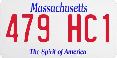MA license plate 479HC1