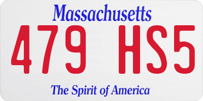 MA license plate 479HS5