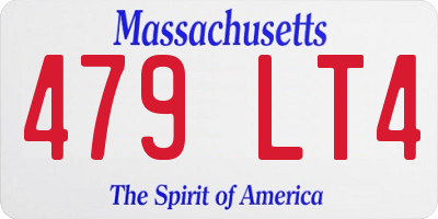 MA license plate 479LT4
