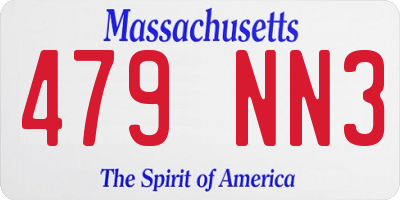 MA license plate 479NN3