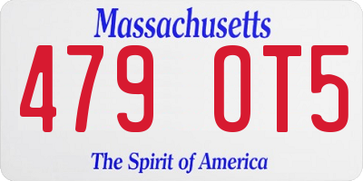 MA license plate 479OT5