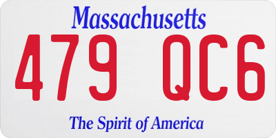 MA license plate 479QC6