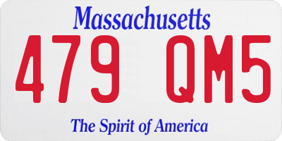 MA license plate 479QM5