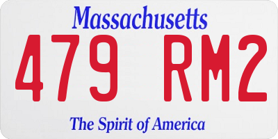 MA license plate 479RM2