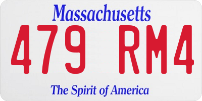 MA license plate 479RM4