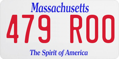 MA license plate 479RO0