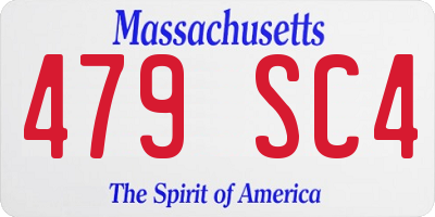 MA license plate 479SC4