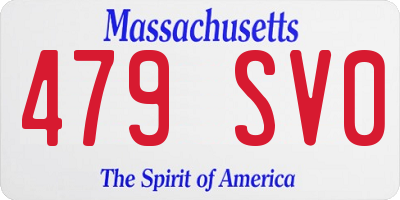 MA license plate 479SV0