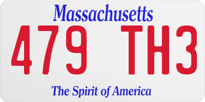 MA license plate 479TH3