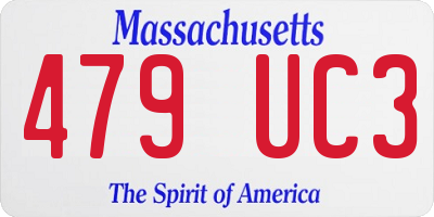 MA license plate 479UC3