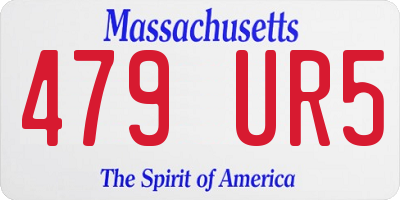 MA license plate 479UR5