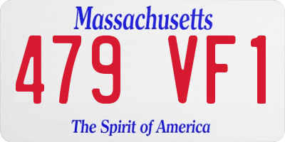 MA license plate 479VF1