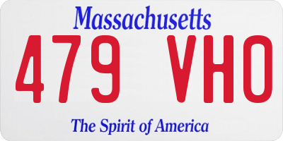 MA license plate 479VH0