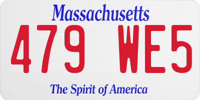 MA license plate 479WE5