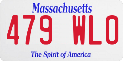 MA license plate 479WL0
